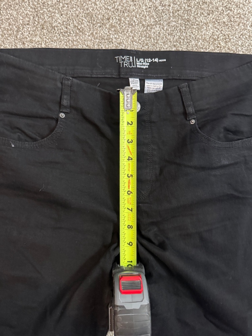 Time and Tru Women's Black Straight Leg Jeans - Picture 6 of 7